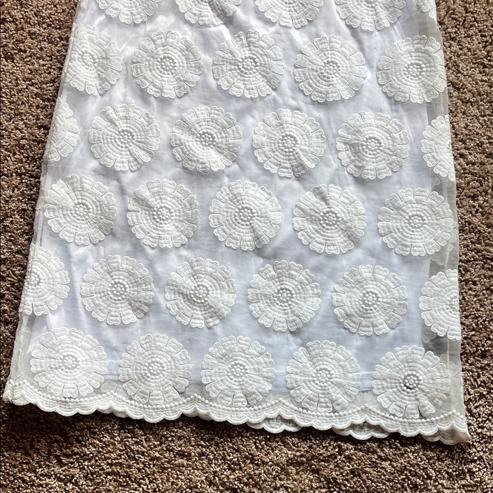 NWT Tracy Negoshian White Lace Mini Dress - Picture 3 of 9